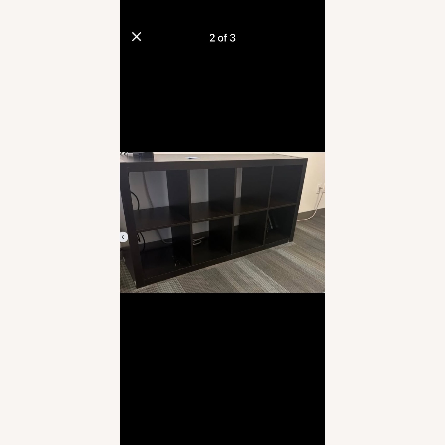 IKEA KALLAX Black Bookcase - image-2