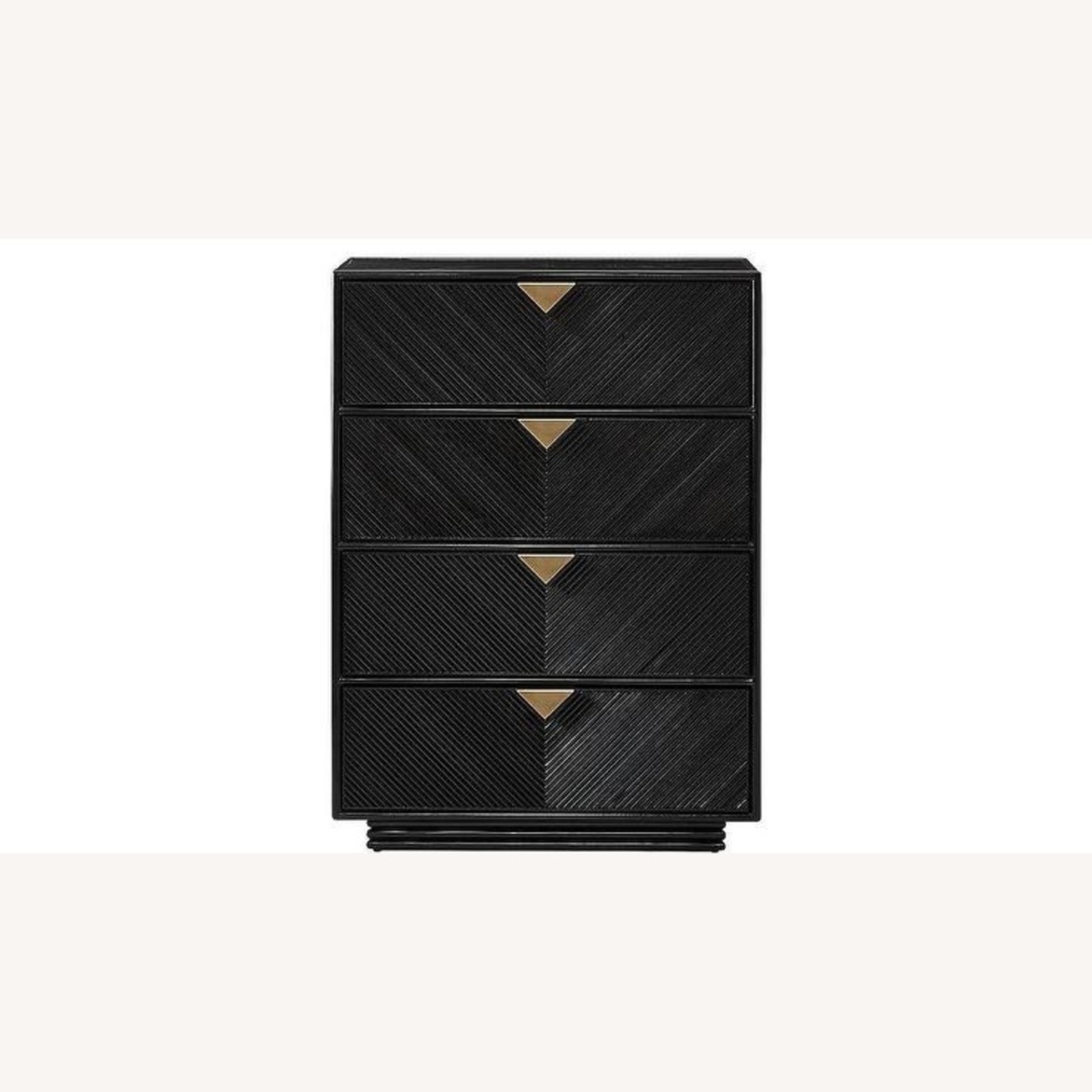 CB2 Ivo Tall Black Chevron Rattan Chest - image-6