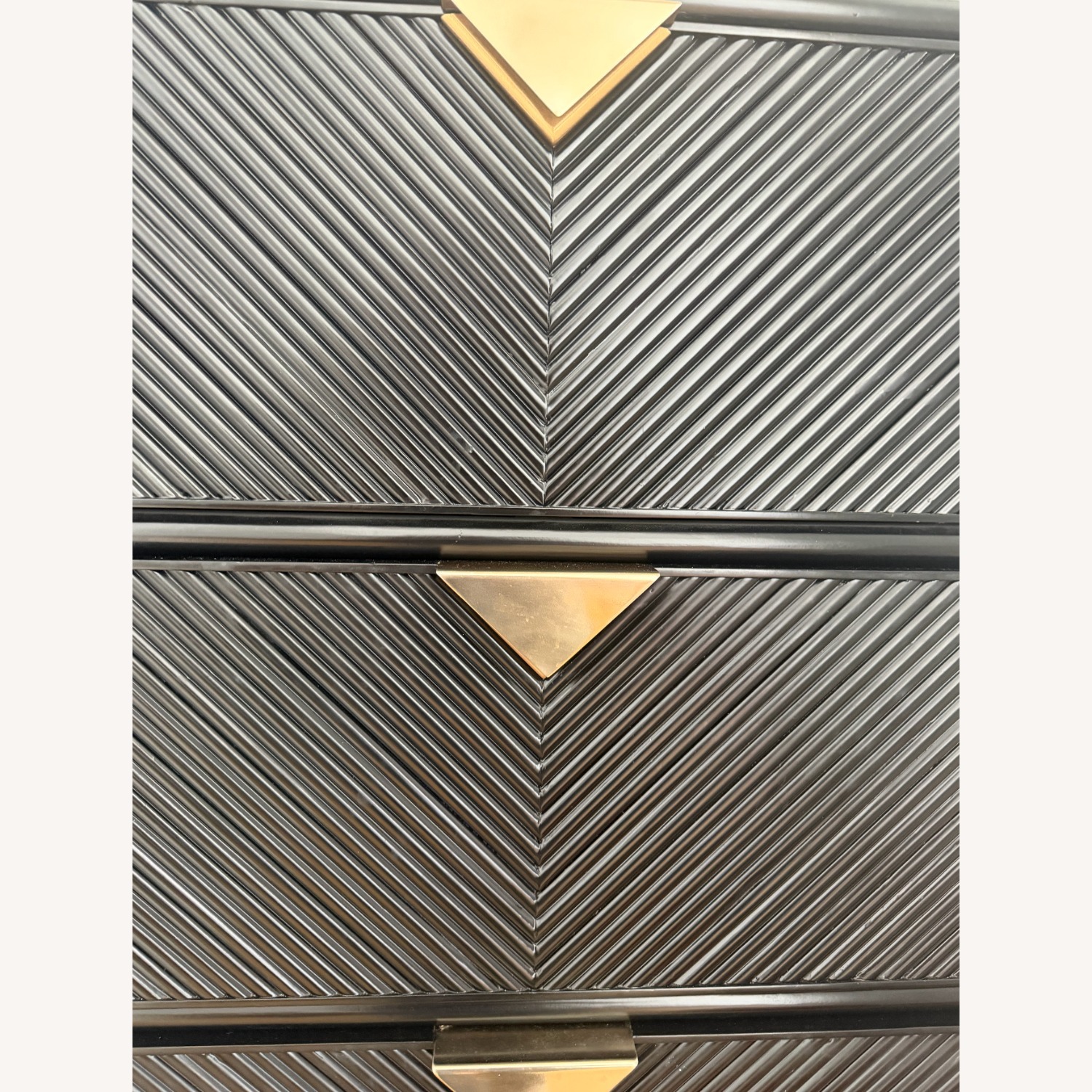 CB2 Ivo Tall Black Chevron Rattan Chest - image-2