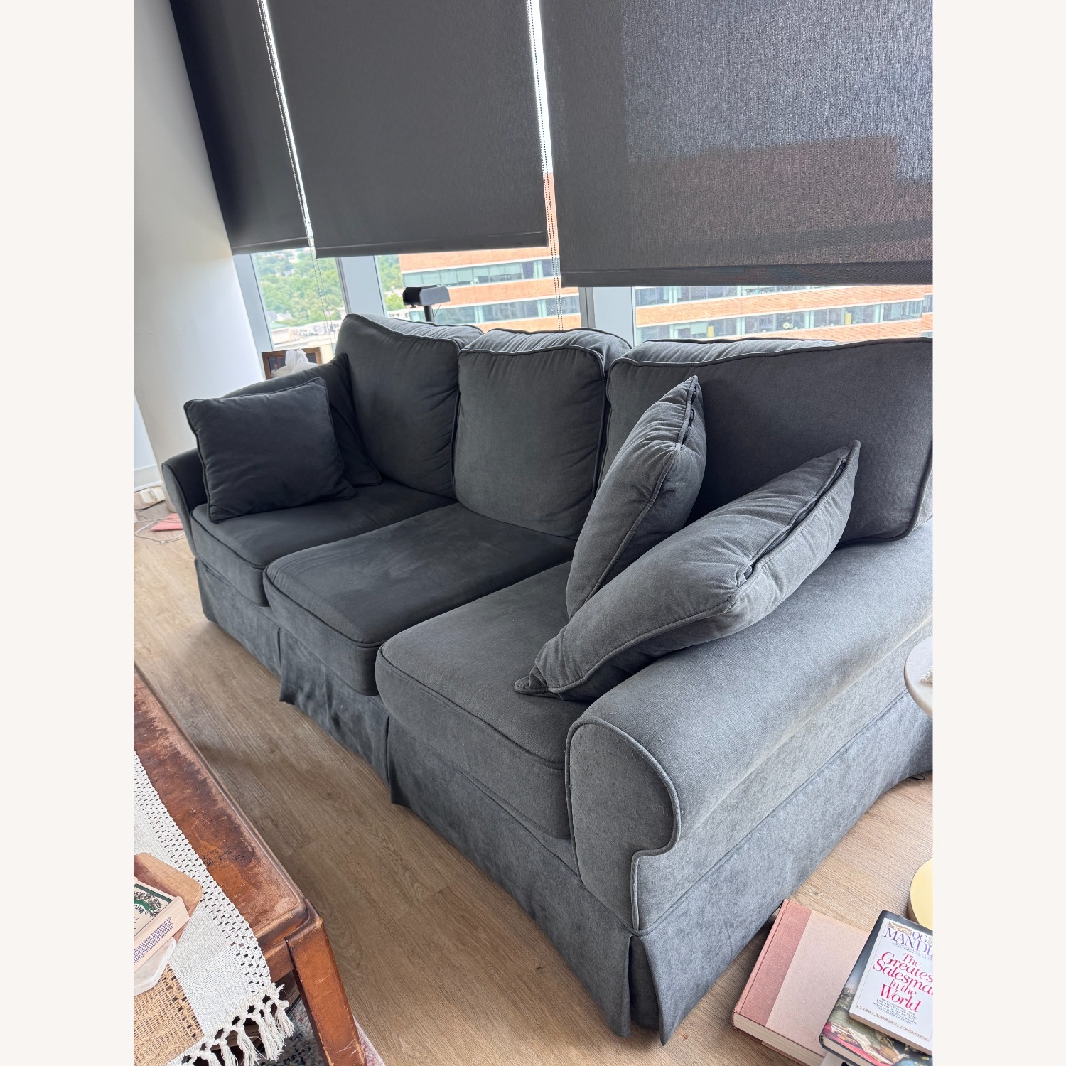 Bob's Discount Furniture Katie Dark Gray 3+ Seater Sofa - image-3
