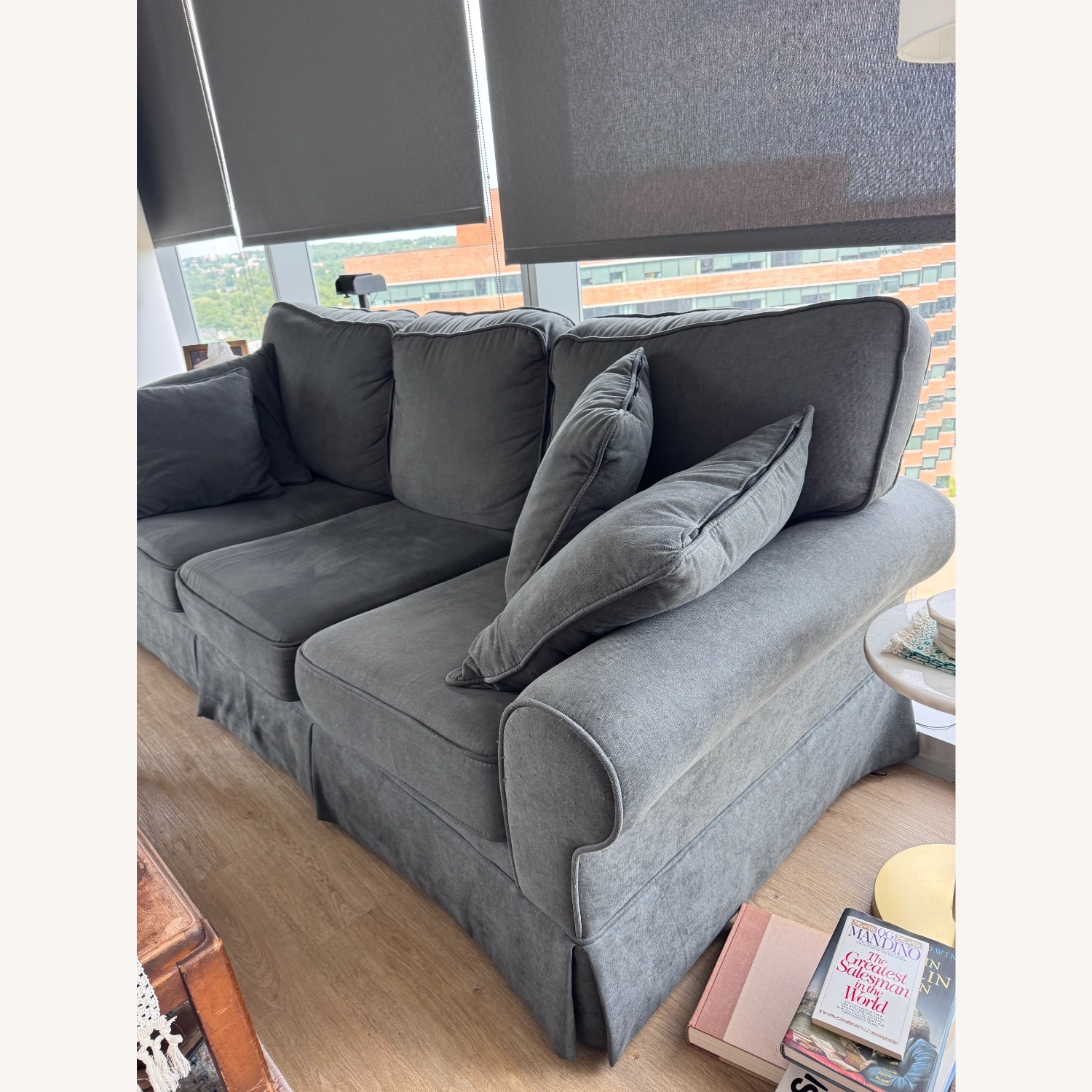 Bob's Discount Furniture Katie Dark Gray 3+ Seater Sofa - image-4