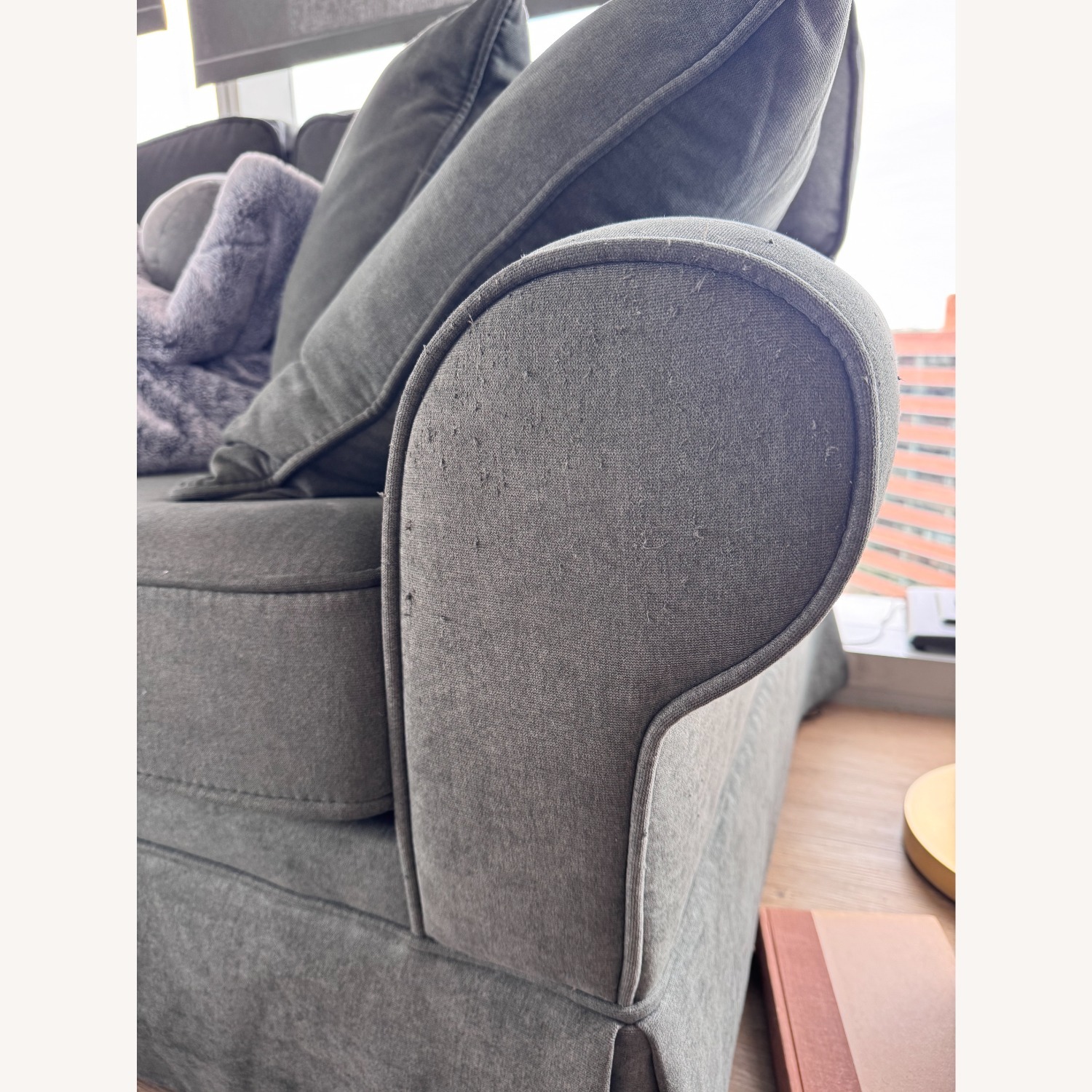 Bob's Discount Furniture Katie Dark Gray 3+ Seater Sofa - image-2