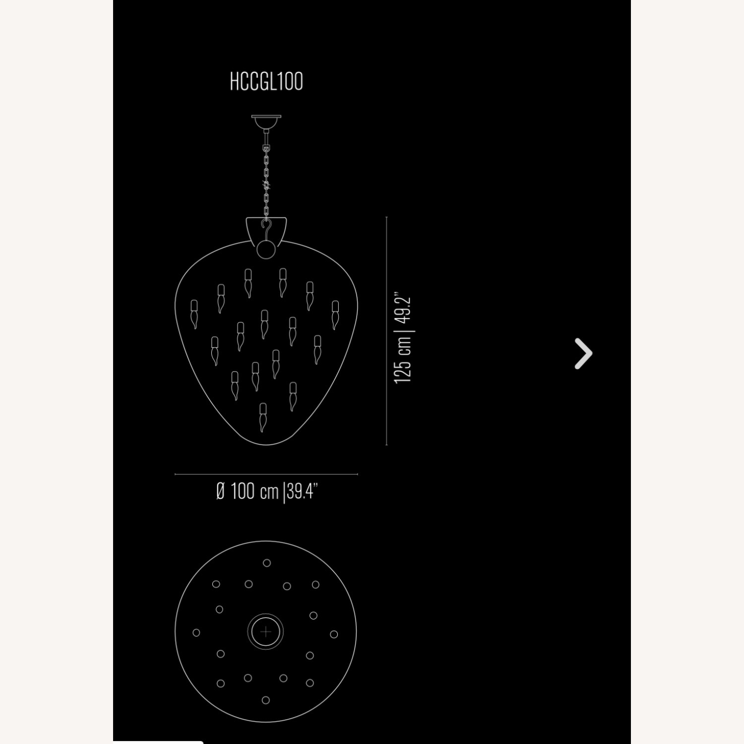 Hollywood Glass Metal Ceiling Lamp - image-5
