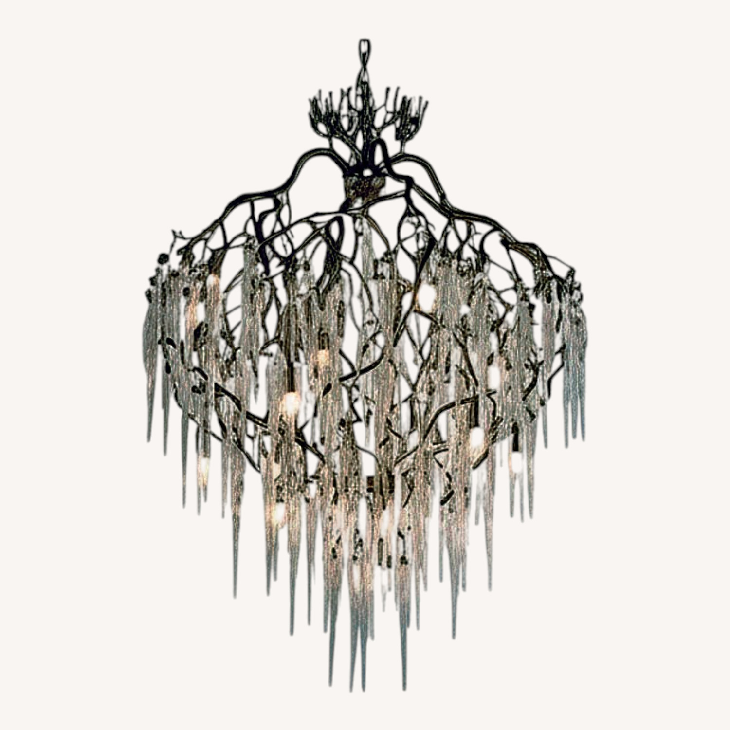 Hollywood Glass Metal Ceiling Lamp - image-0