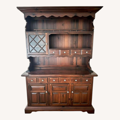 Used Ethan Allen Dark Brown Wood Sideboard for sale on AptDeco
