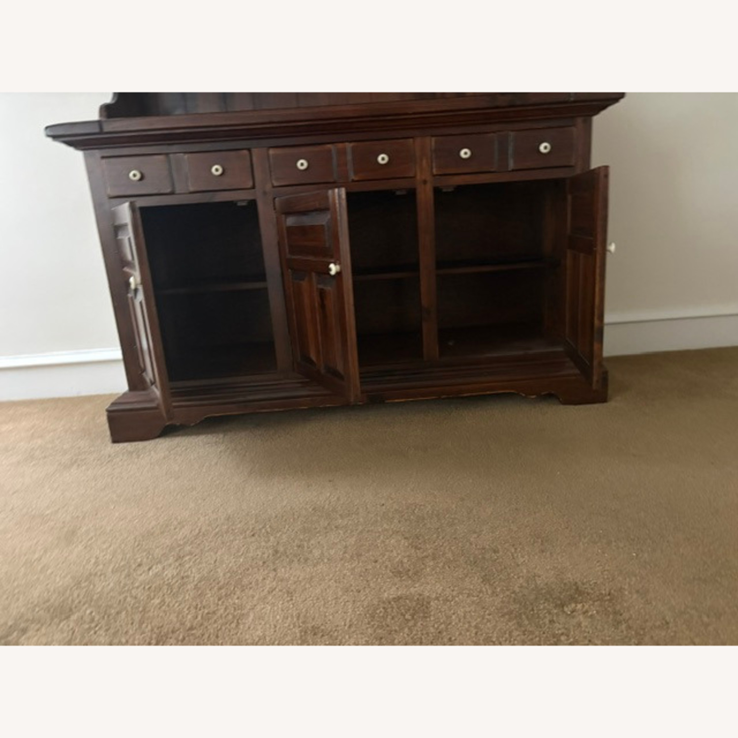 Ethan Allen Dark Brown Wood Sideboard - image-3