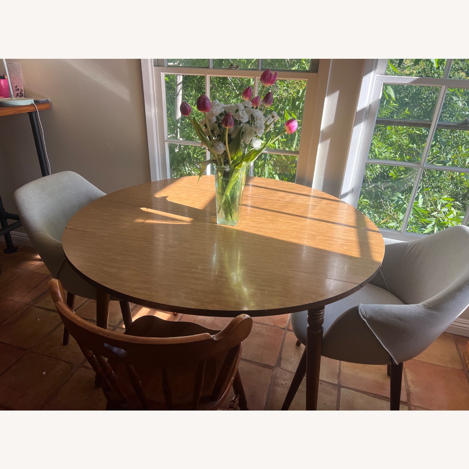 Ethan Allen Light Brown Wood Dining Table - image-3