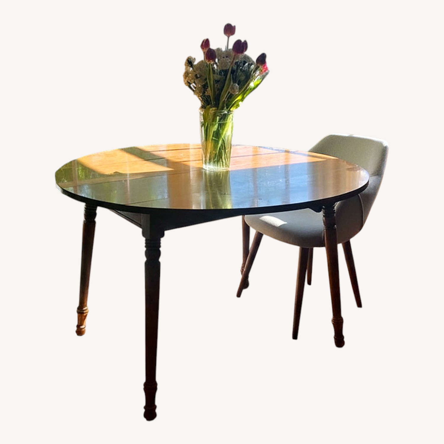 Ethan Allen Light Brown Wood Dining Table - image-0