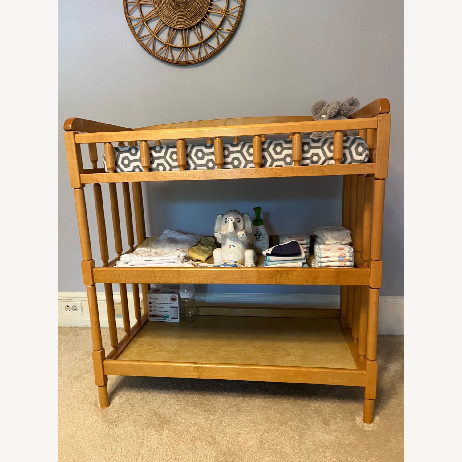 Natural Wood Changing Table - image-1