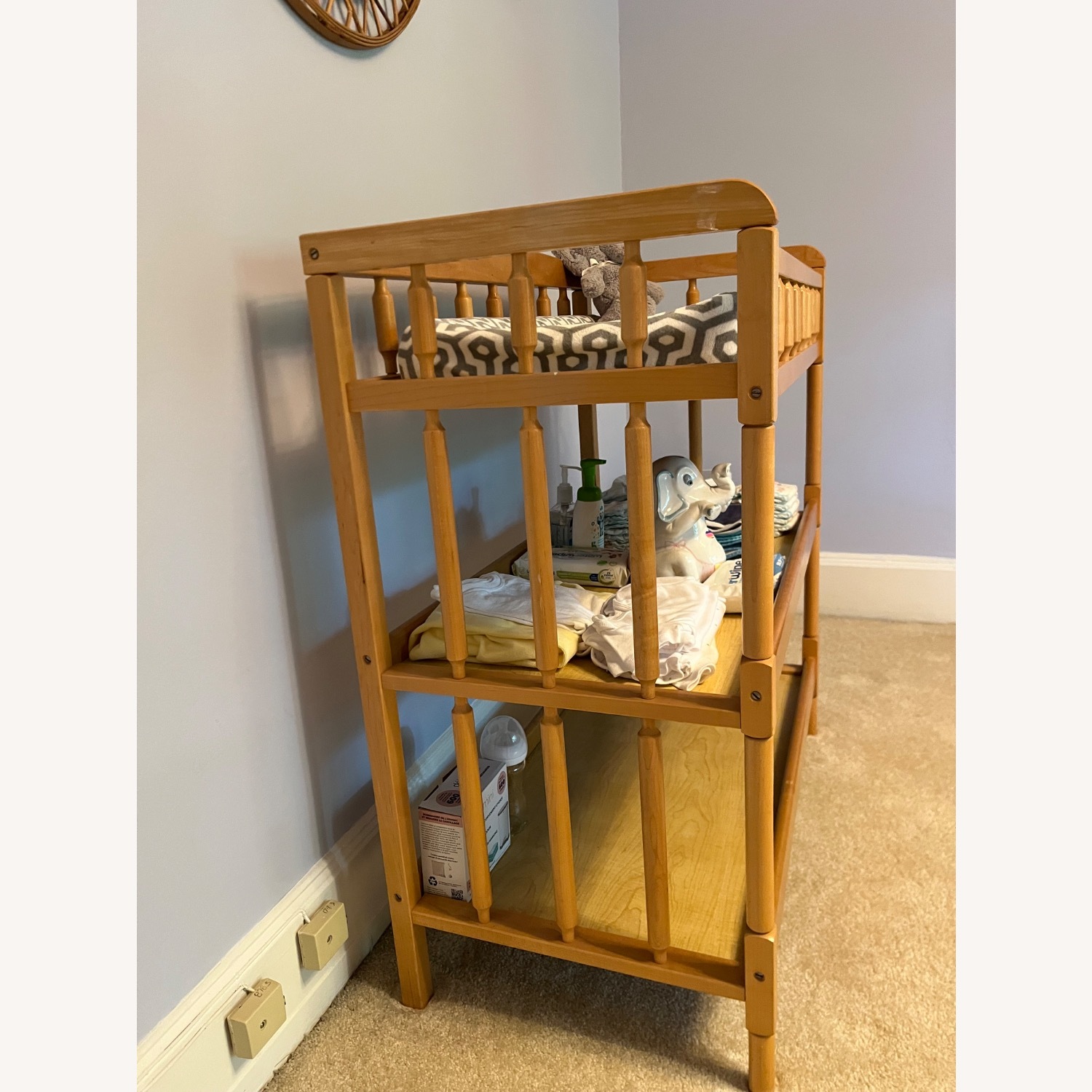 Natural Wood Changing Table - image-4