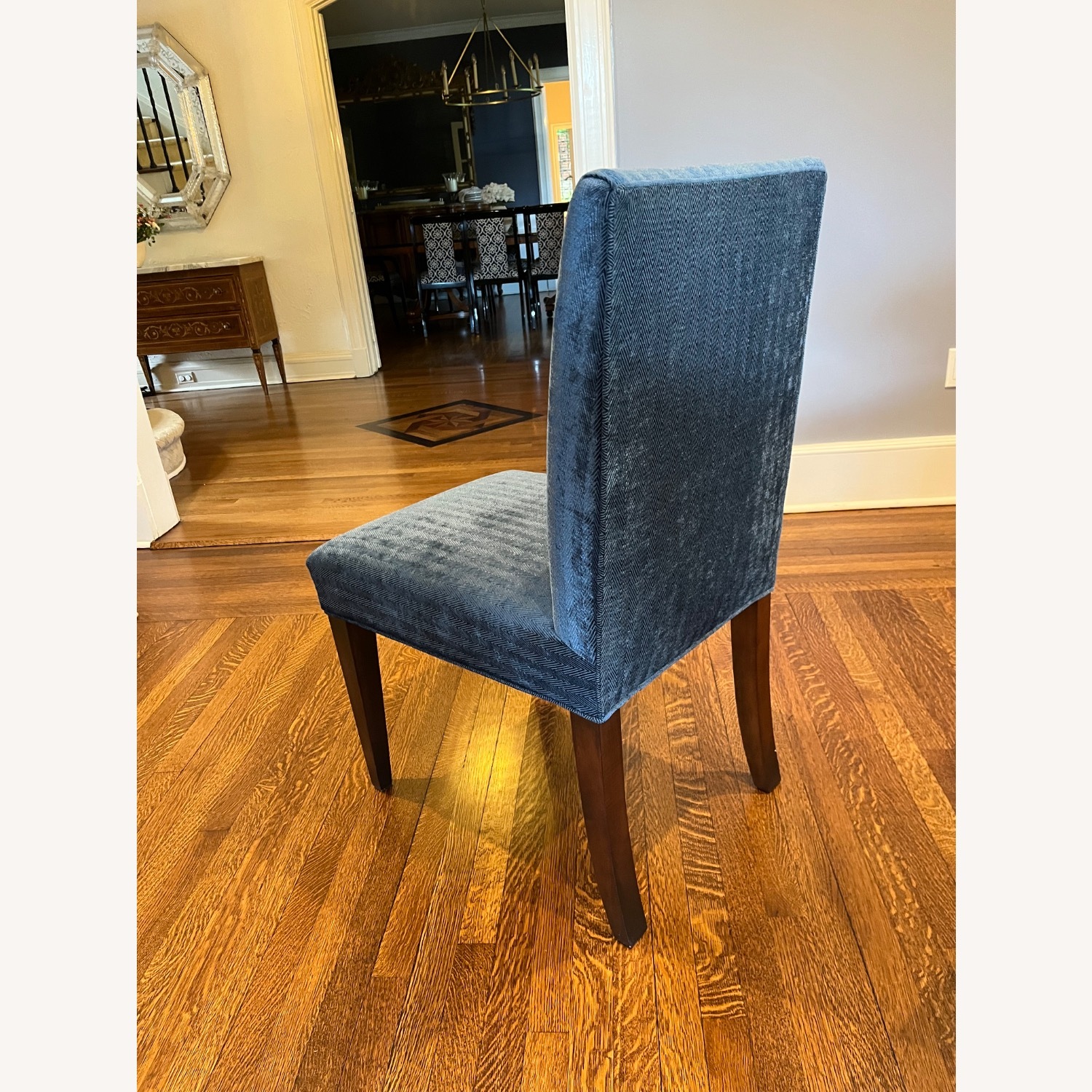 Blue Fabric Dining Chairs - image-3