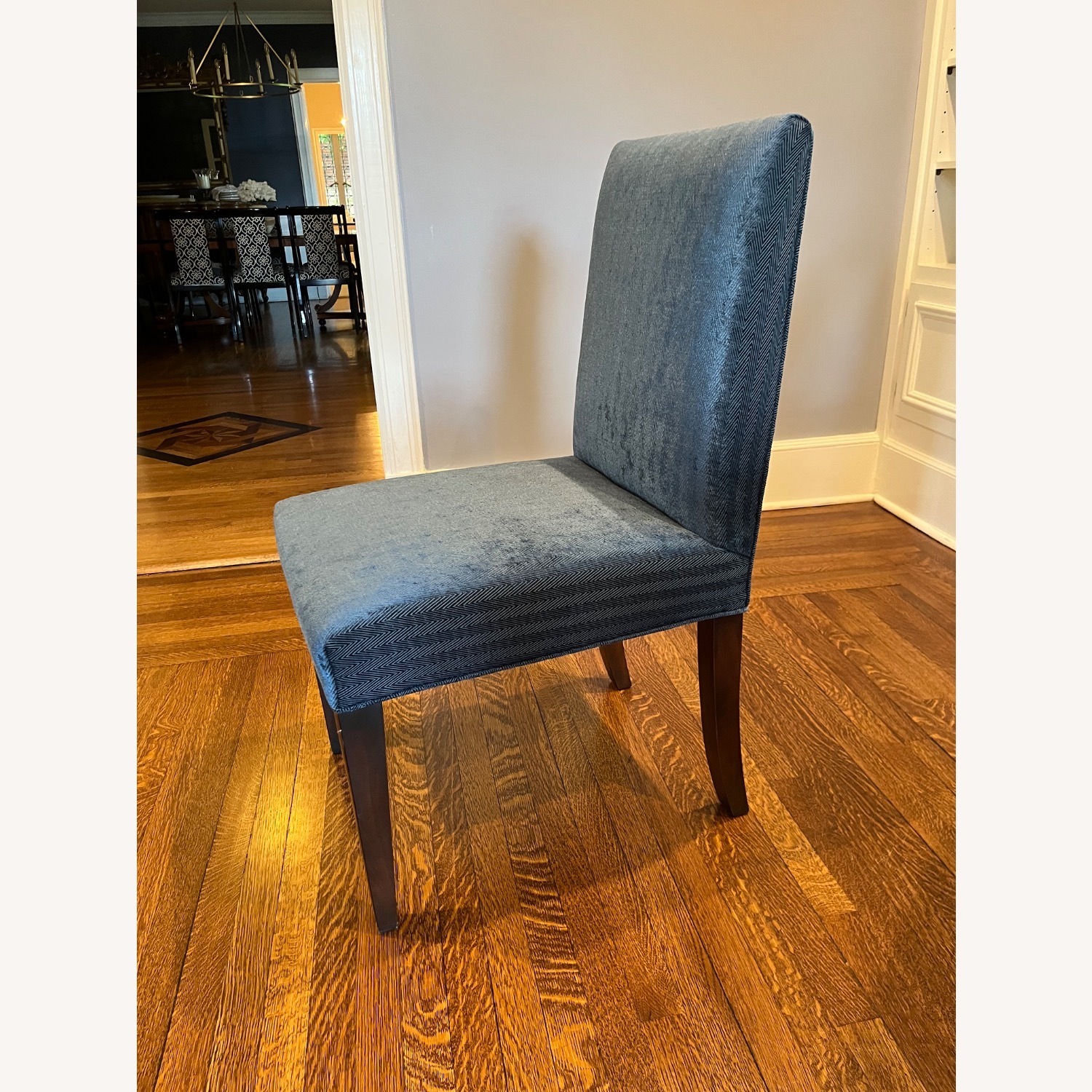 Blue Fabric Dining Chairs - image-2