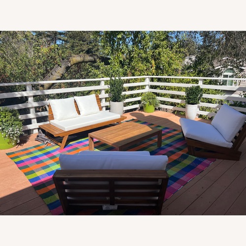 Used Addison Grace Home Decor White Patio Furniture for sale on AptDeco