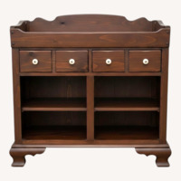 Ethan Allen Dark Brown Wood Dry Sink