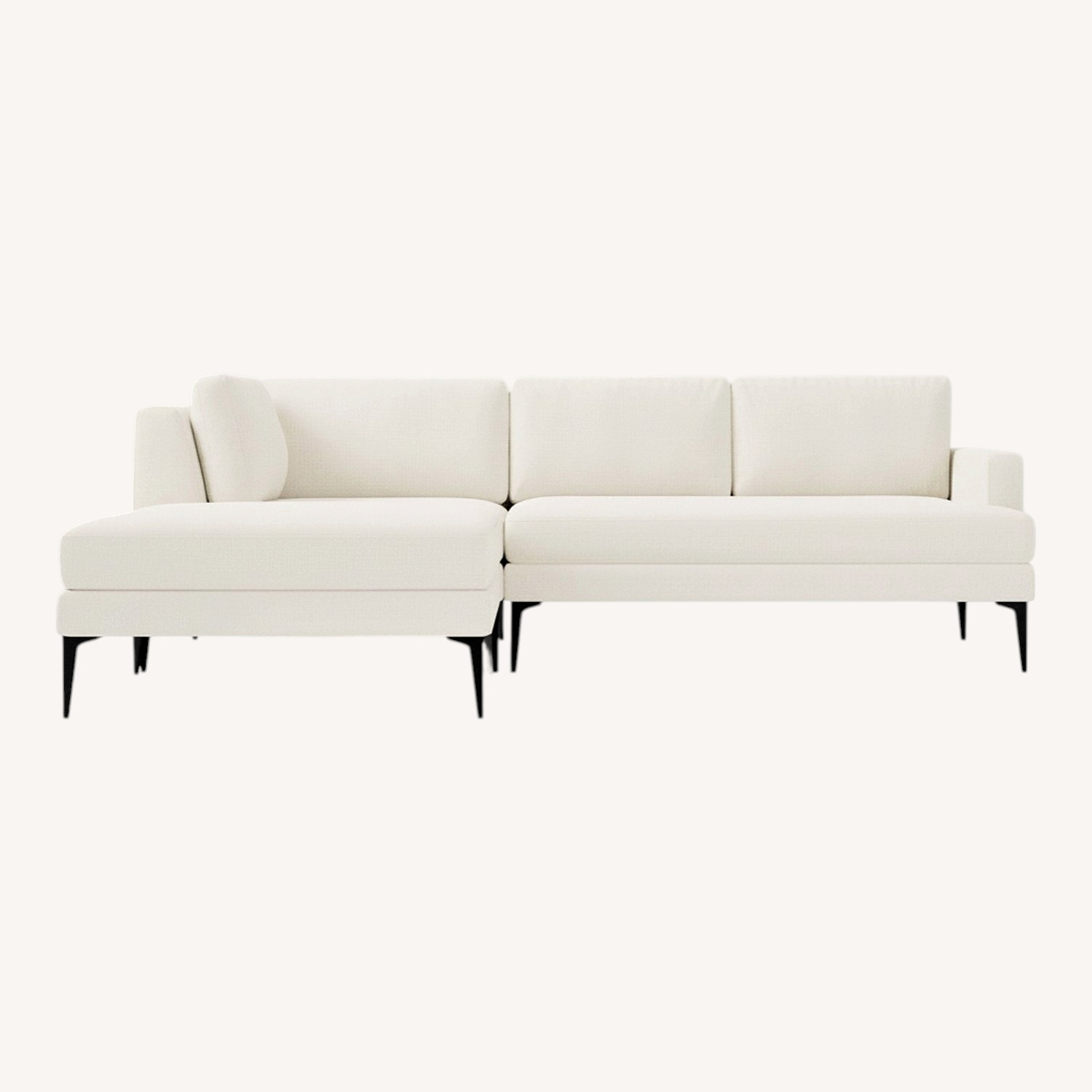 West Elm Andes Gray Fabric 3-Piece Ottomon Sectional - image-0