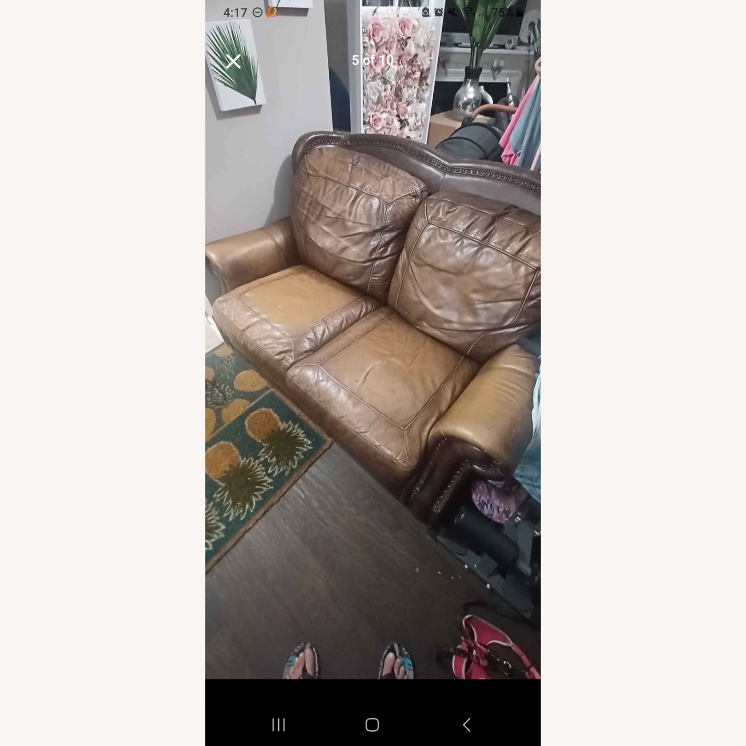 Dark Brown Loveseat - image-2