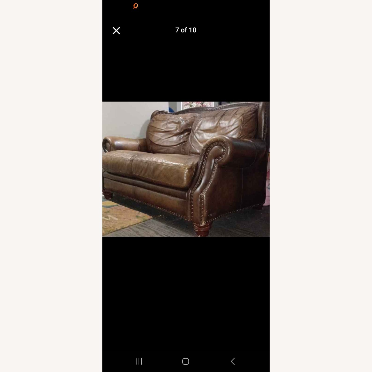 Dark Brown Loveseat - image-1