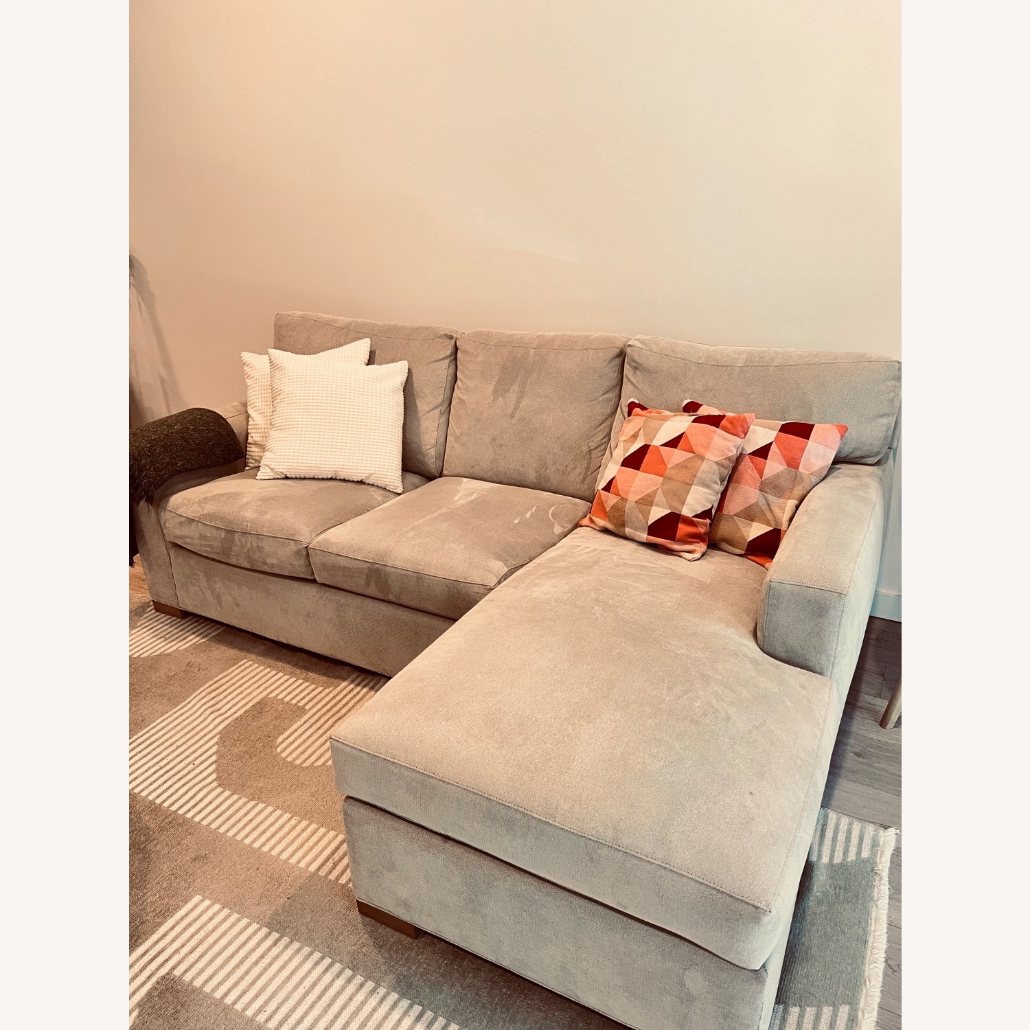 West Elm Harmony Dove Grey Sofa - image-1