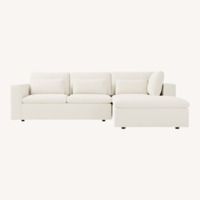 West Elm Harmony Dove Grey Sofa 
