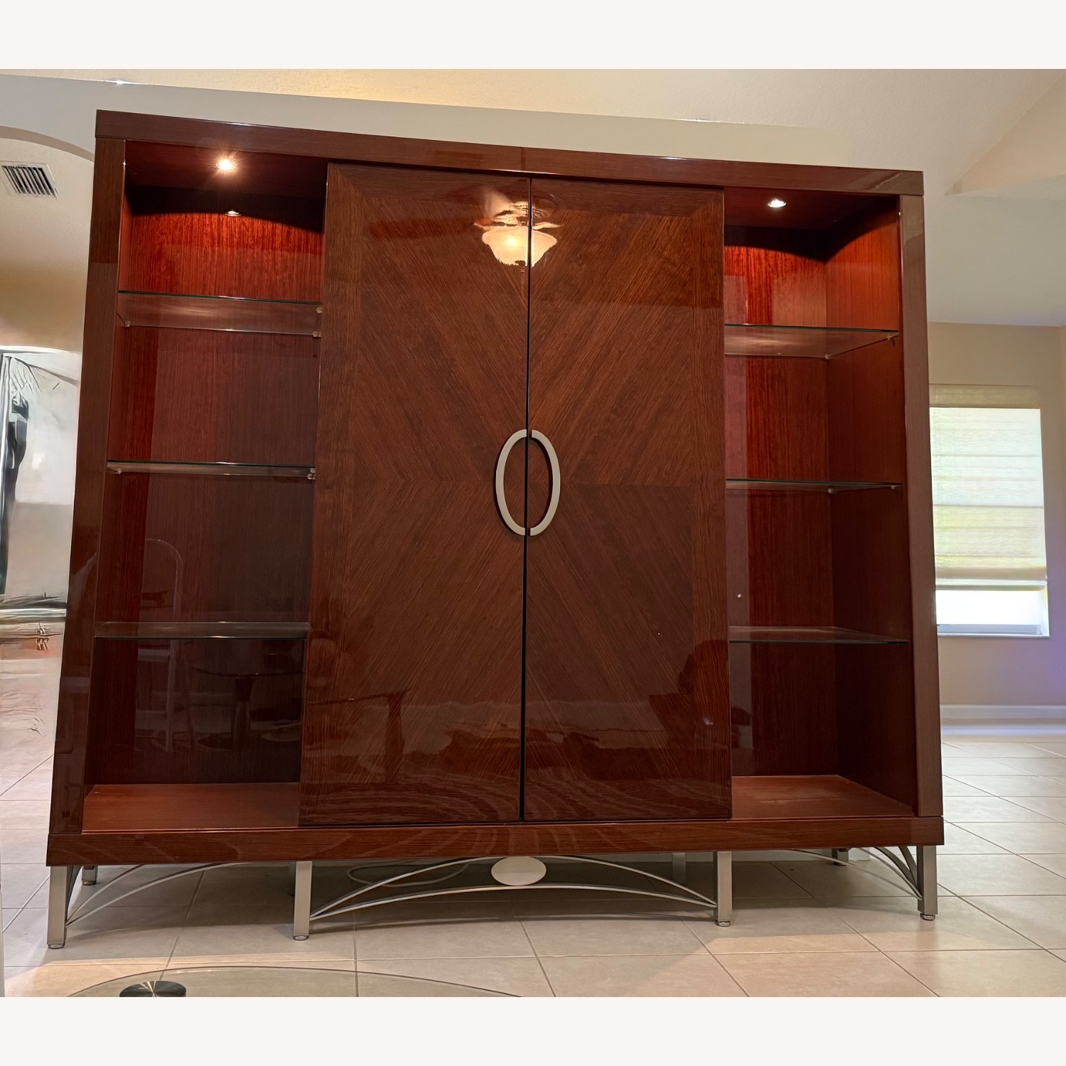 Dark Brown Lacquer Wall Unit - image-4