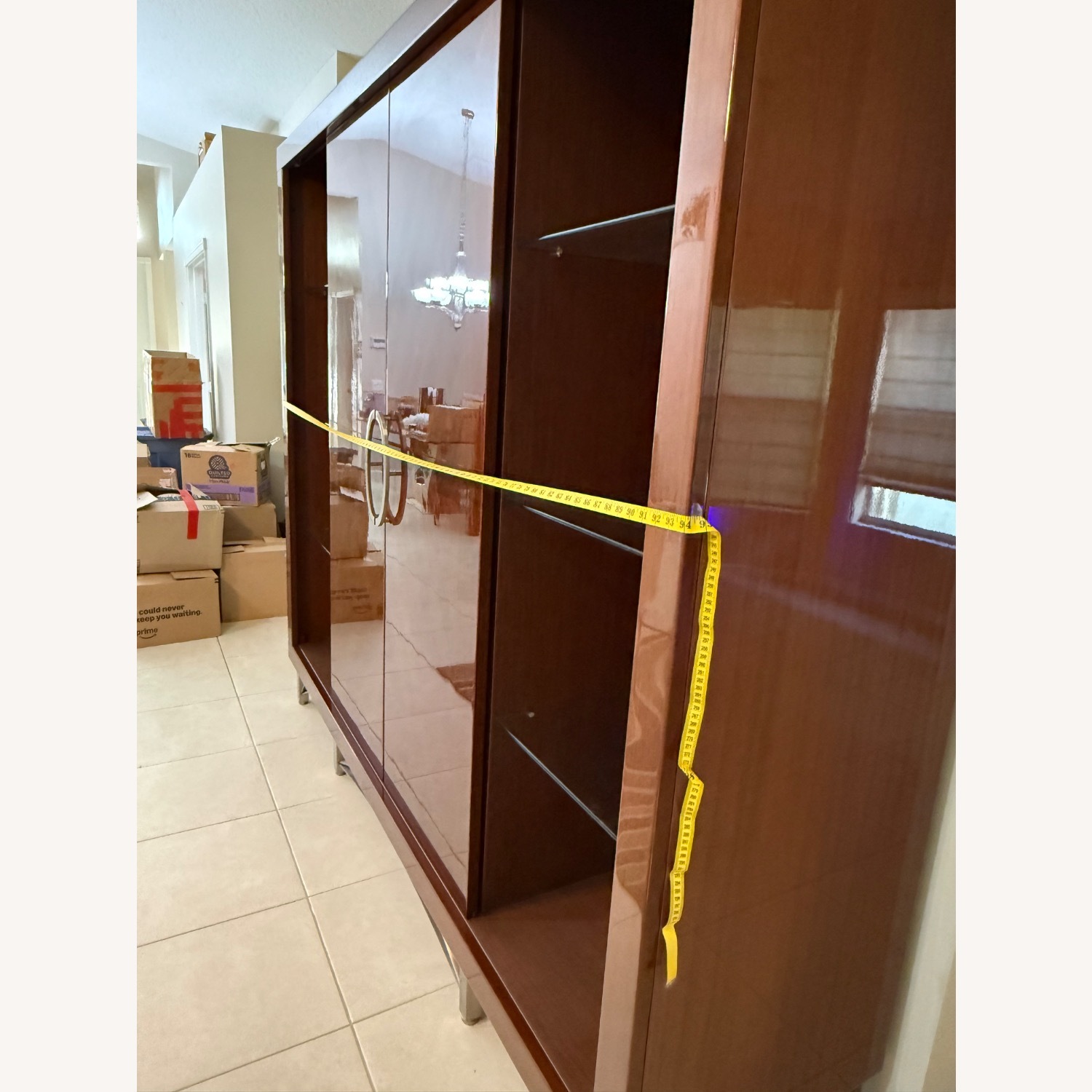 Dark Brown Lacquer Wall Unit - image-7