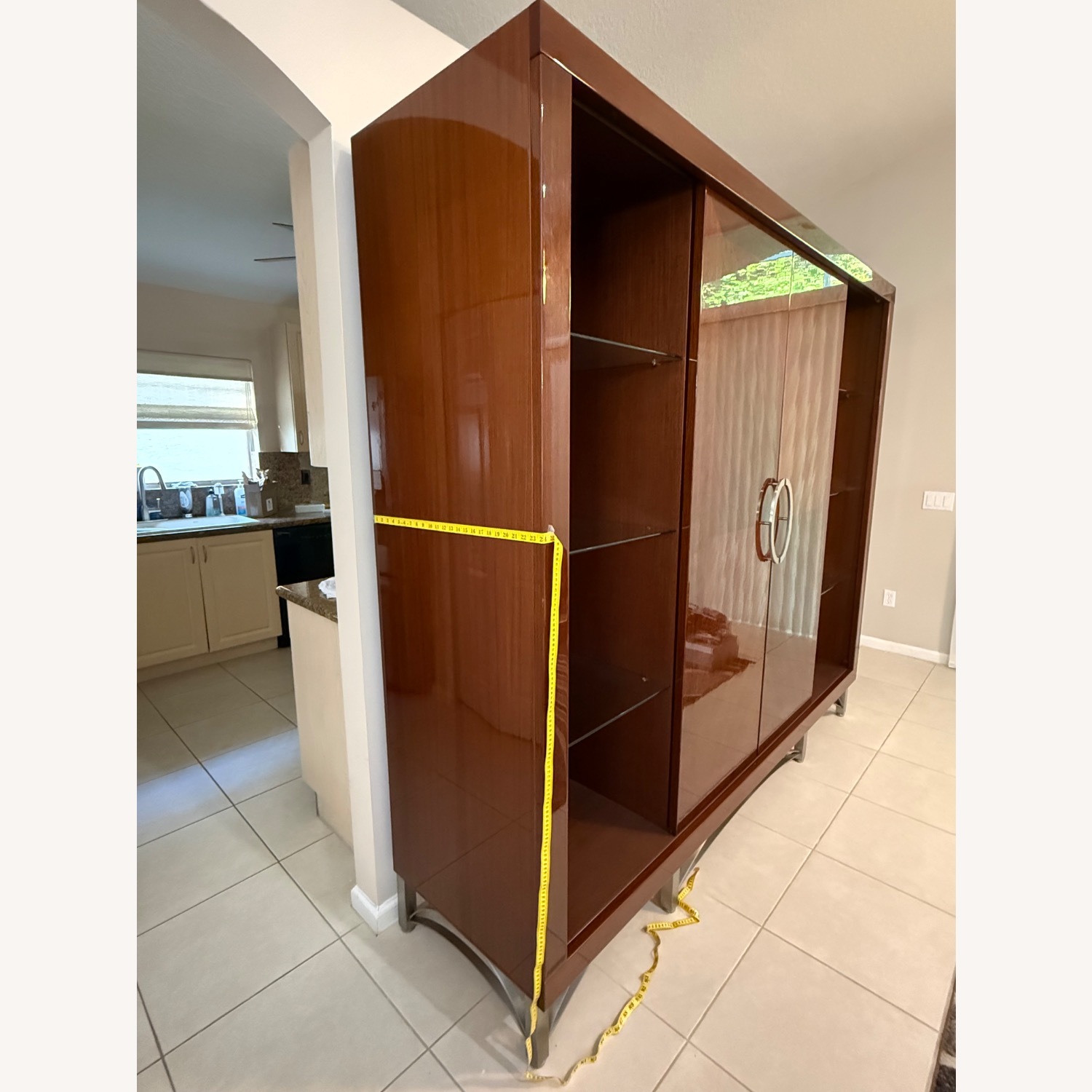 Dark Brown Lacquer Wall Unit - image-6