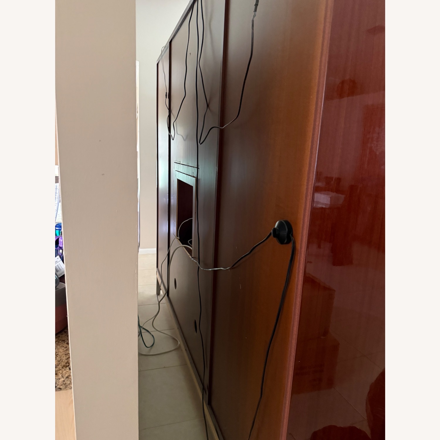 Dark Brown Lacquer Wall Unit - image-17
