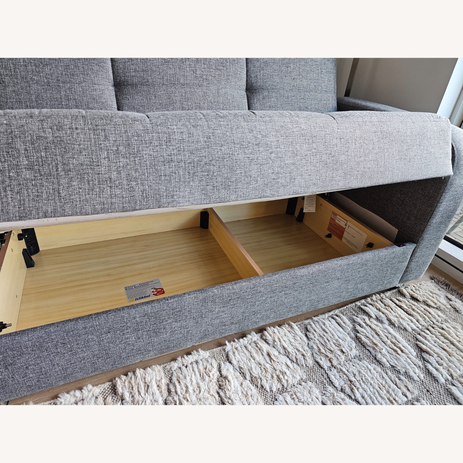 Sectional Sofa Bed with Storage - image-4