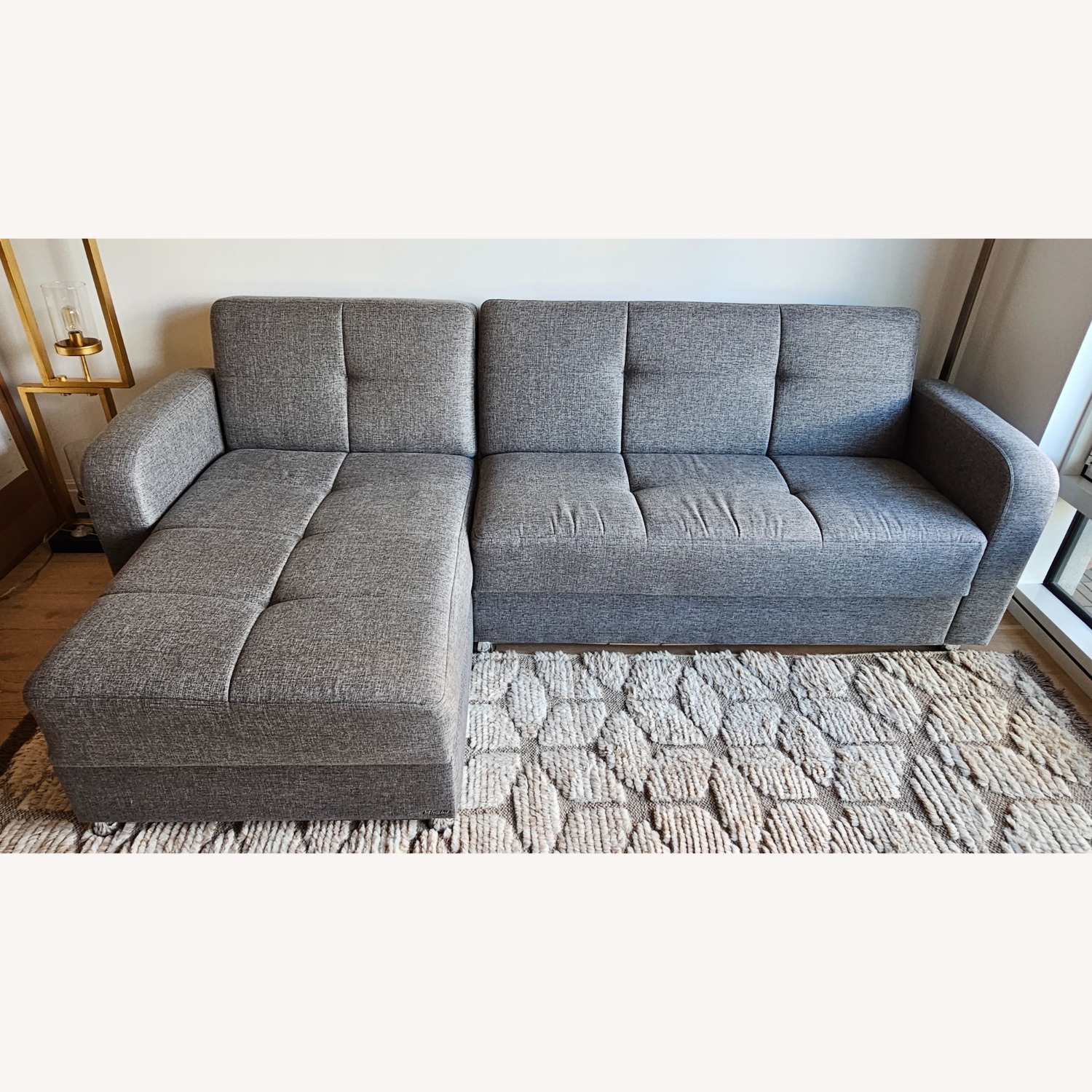 Sectional Sofa Bed with Storage - image-1