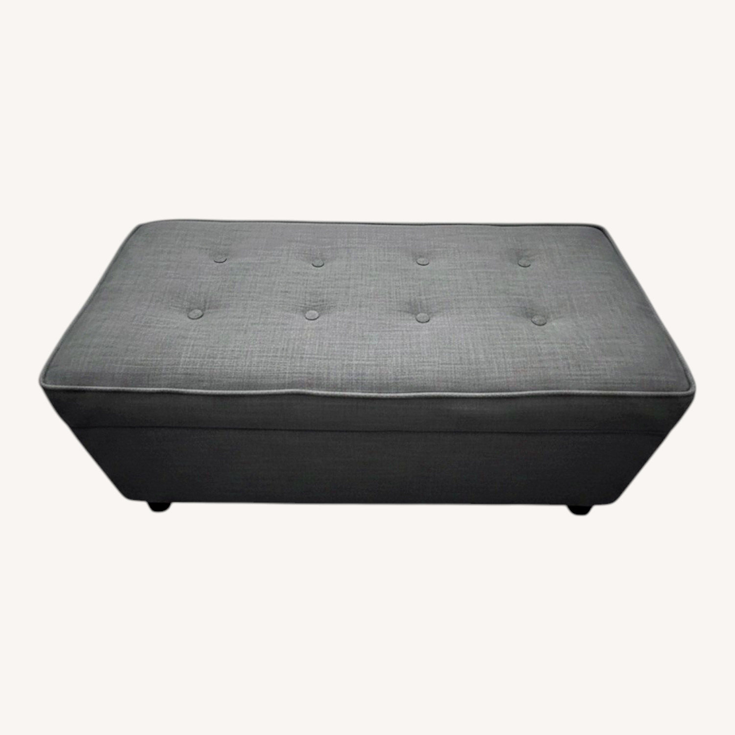 Contemporary Gray Fabric Ottomans - image-0