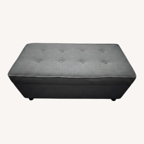 Used Contemporary Gray Fabric Ottomans for sale on AptDeco