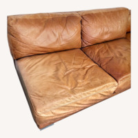 Dark Brown Leather 2 Seater Sofa