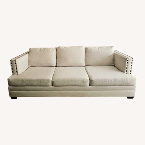 Used Living Spaces Kiara 2 White Fabric 3+ Seater Sofa for sale on AptDeco