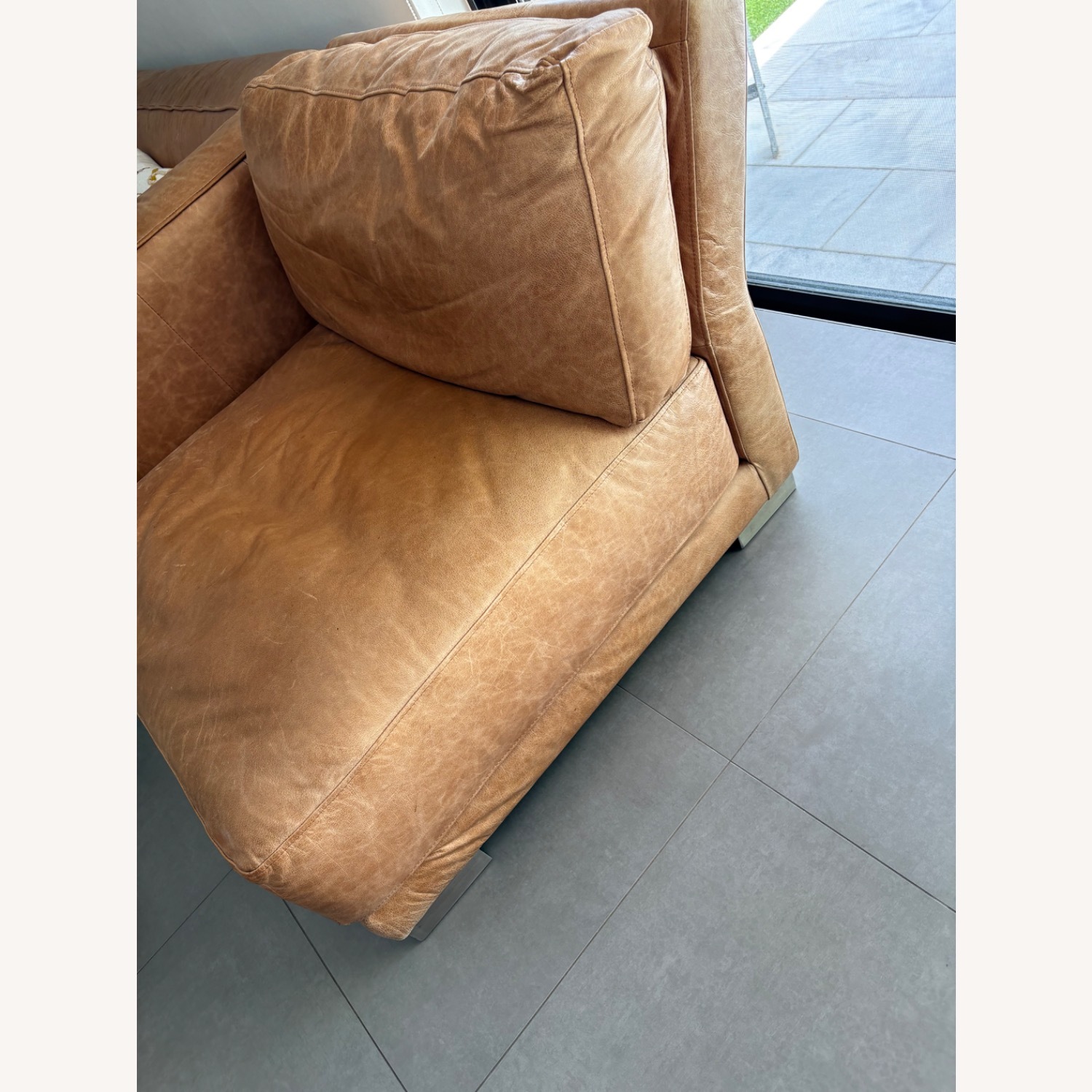 Dark Brown Loveseat - image-2