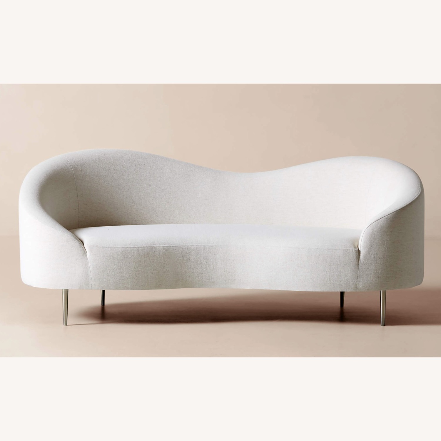 CB2 Curvo 75" White Performance Fabric Apartment Sofa by goop - image-6
