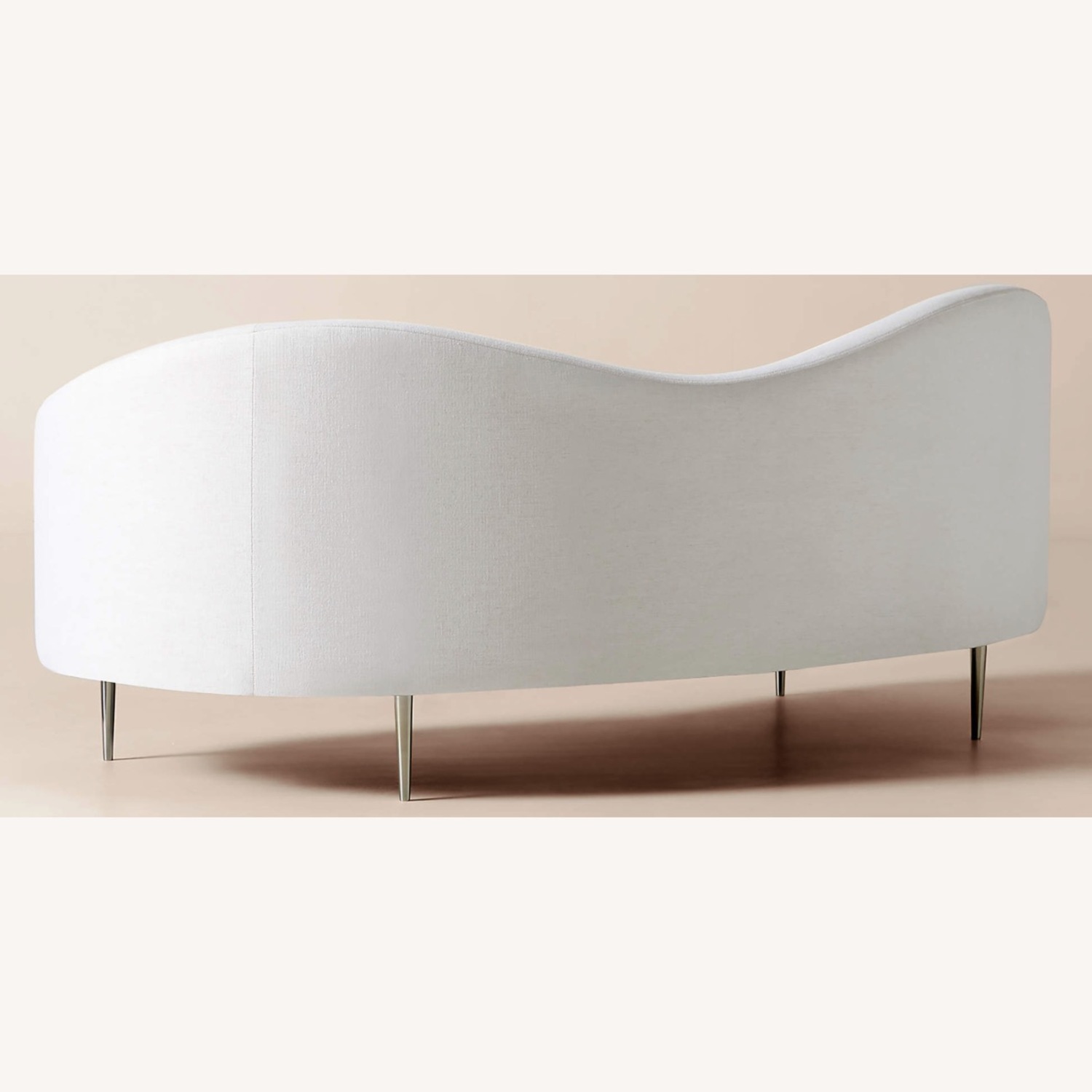 CB2 Curvo 75" White Performance Fabric Apartment Sofa by goop - image-3