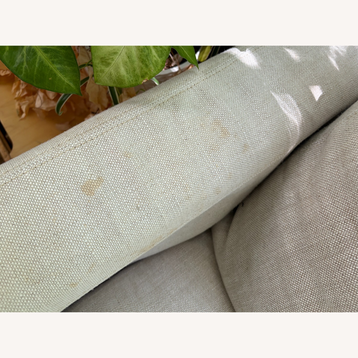 Restoration Hardware Natural Loveseat - image-4