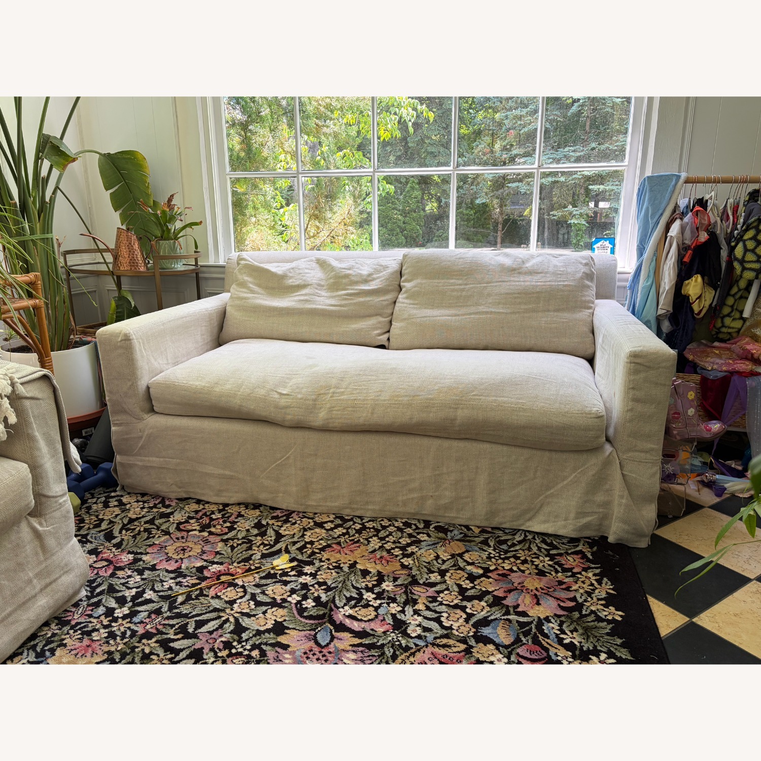 Restoration Hardware Natural Loveseat - image-6
