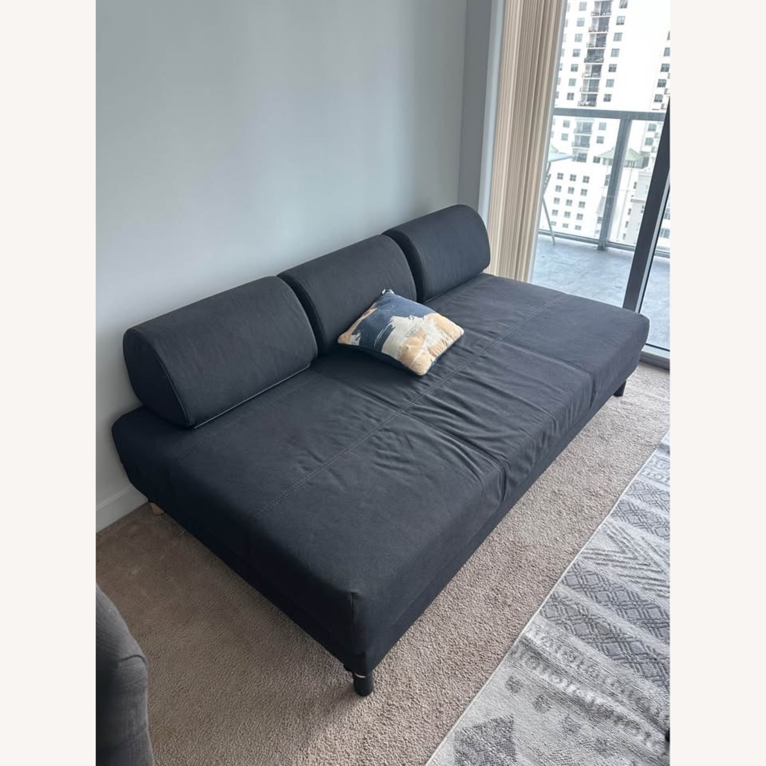 IKEA Flottebo Dark Gray Fabric Sleeper Sofa - image-1