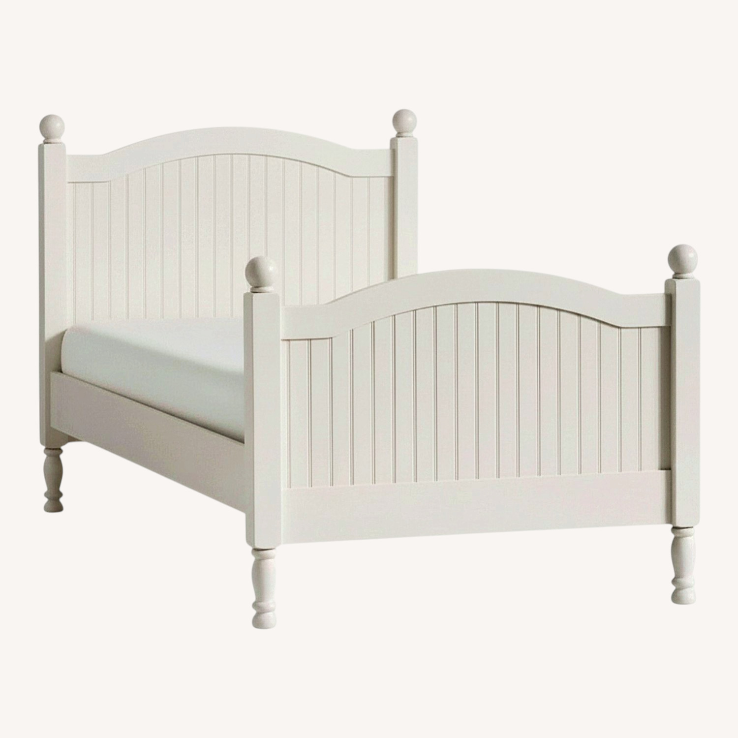 Pottery Barn Catalina White Wood Twin Bed - image-0