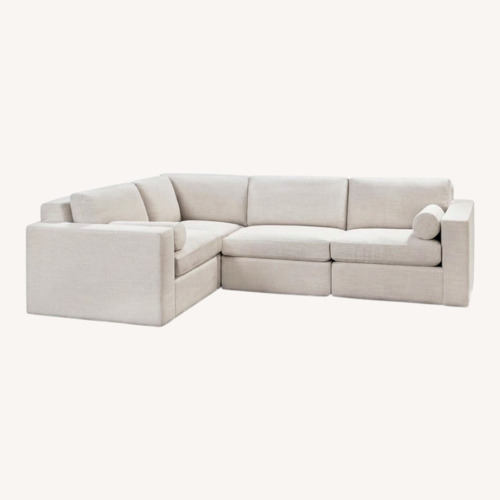 Used Ben Soleimani White Fabric 3+ Piece Sectional for sale on AptDeco