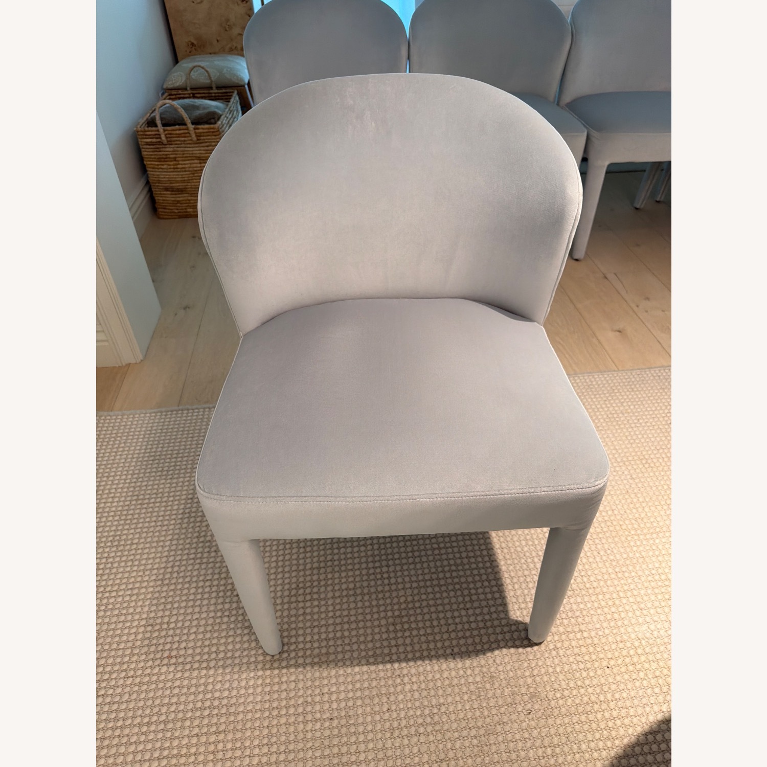 6x Blue Velvet Dining Chair - image-3