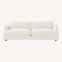 West Elm 84” Linen Weave Sofa in Alabaster