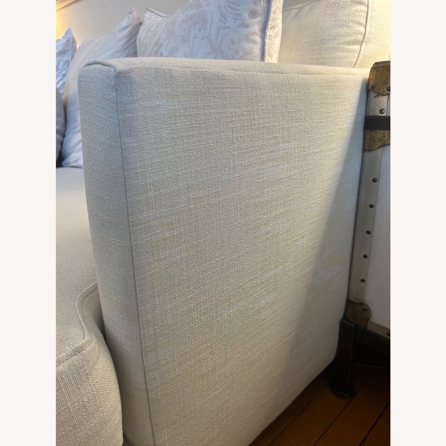 West Elm 84” Linen Weave Sofa in Alabaster - image-5