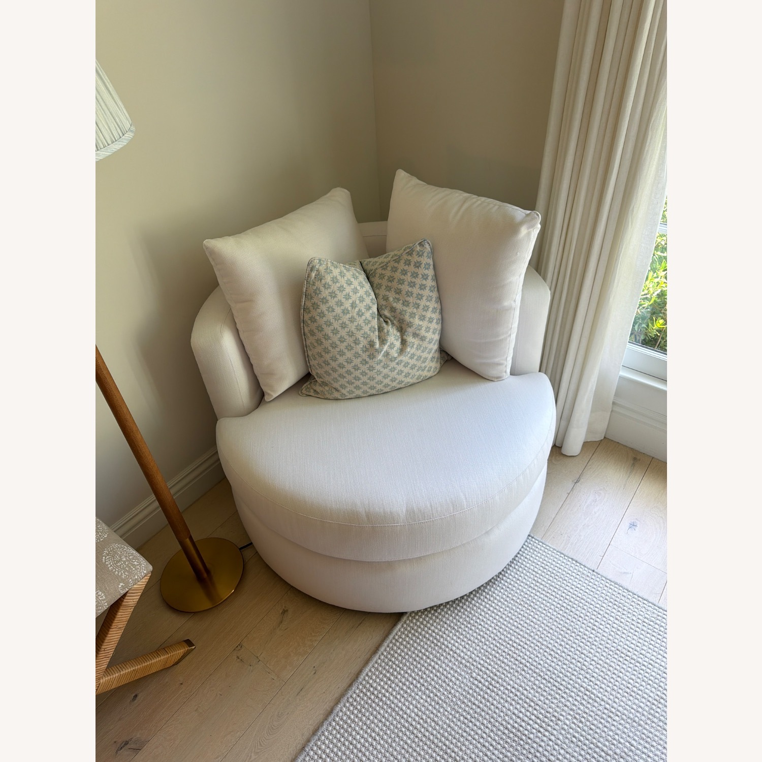 Pottery Barn White Accent Chair - image-1