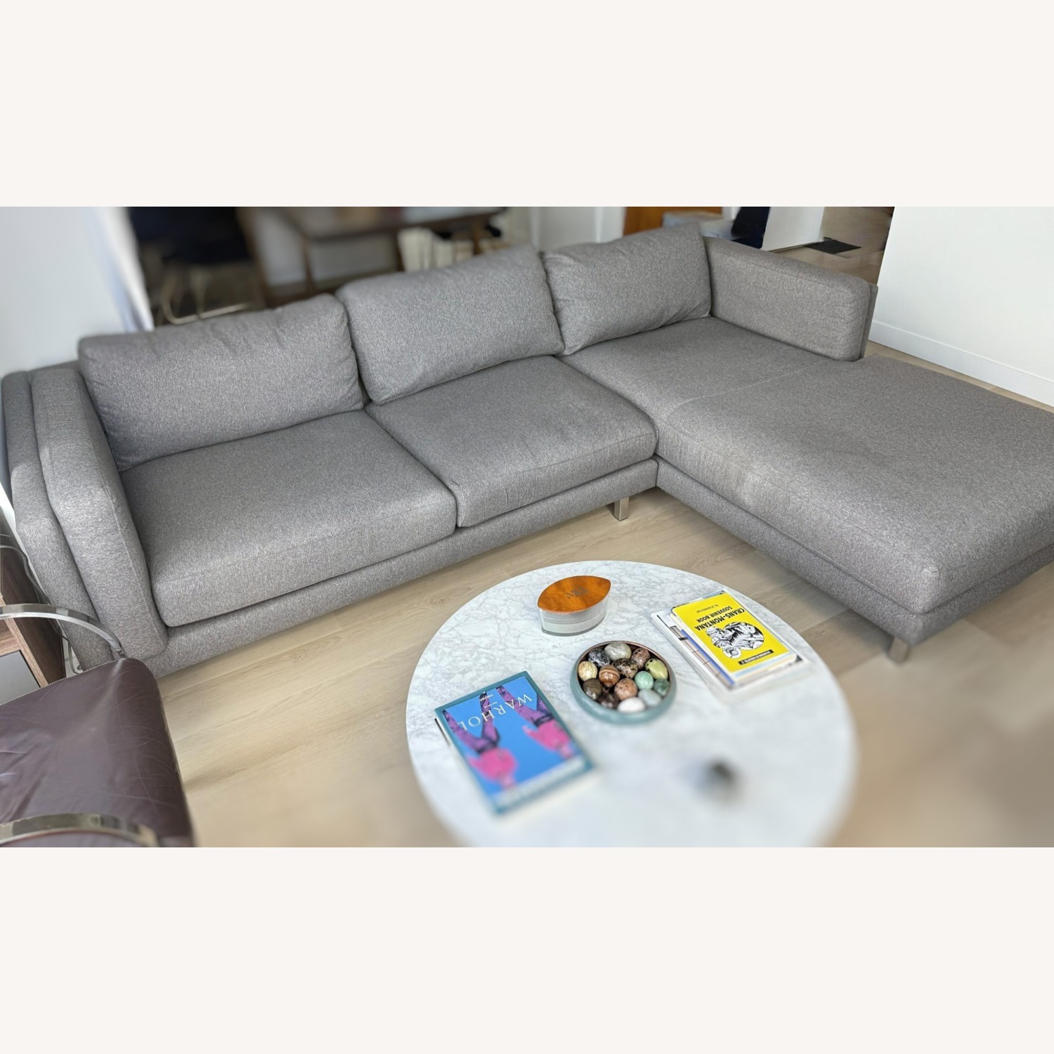 Room & Board Light Gray Fabric 2 Piece Sectional - image-2