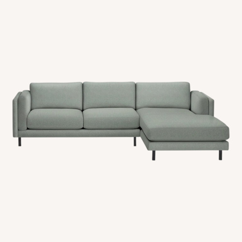 Used Room & Board Light Gray Fabric 2 Piece Sectional for sale on AptDeco