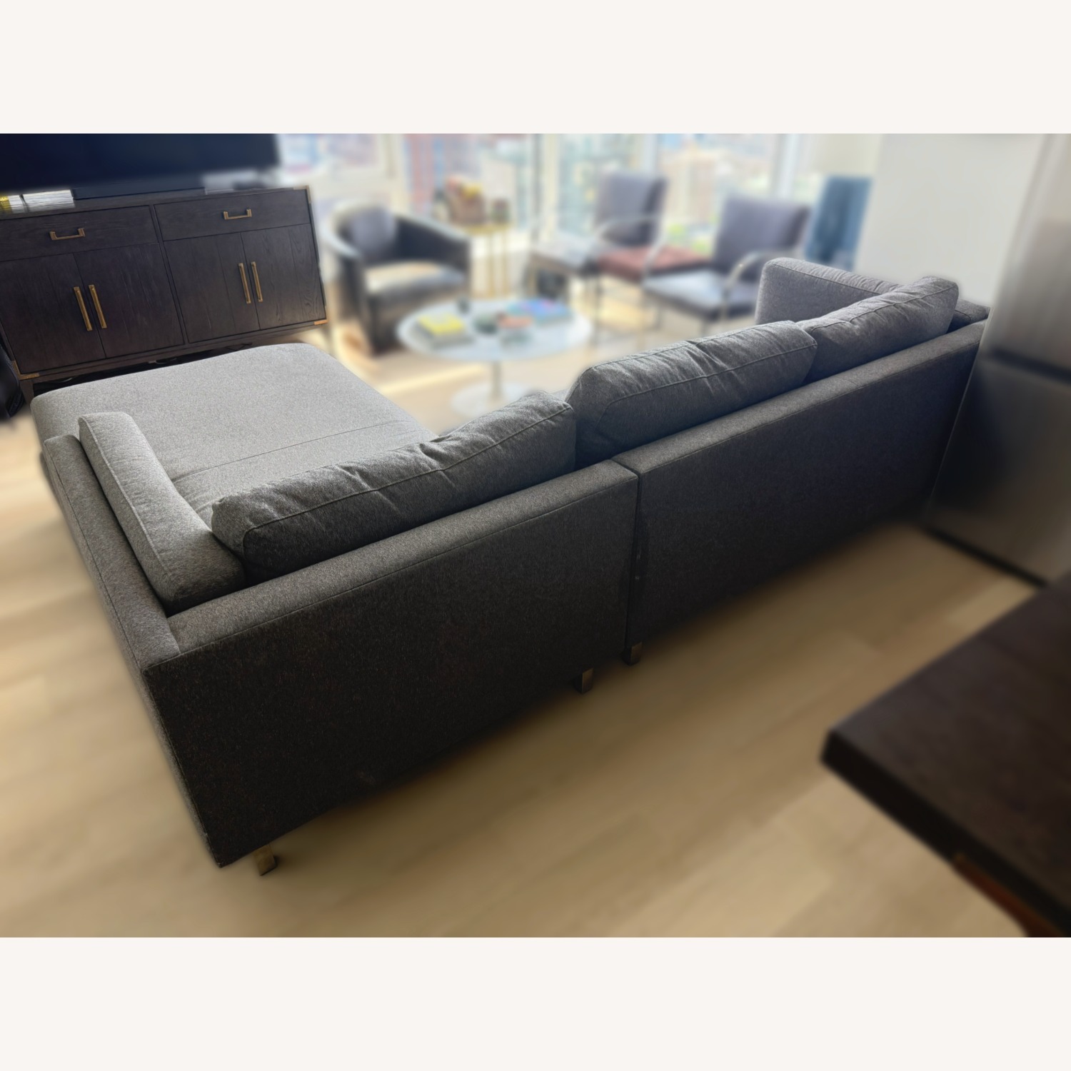 Room & Board Light Gray Fabric 2 Piece Sectional - image-3