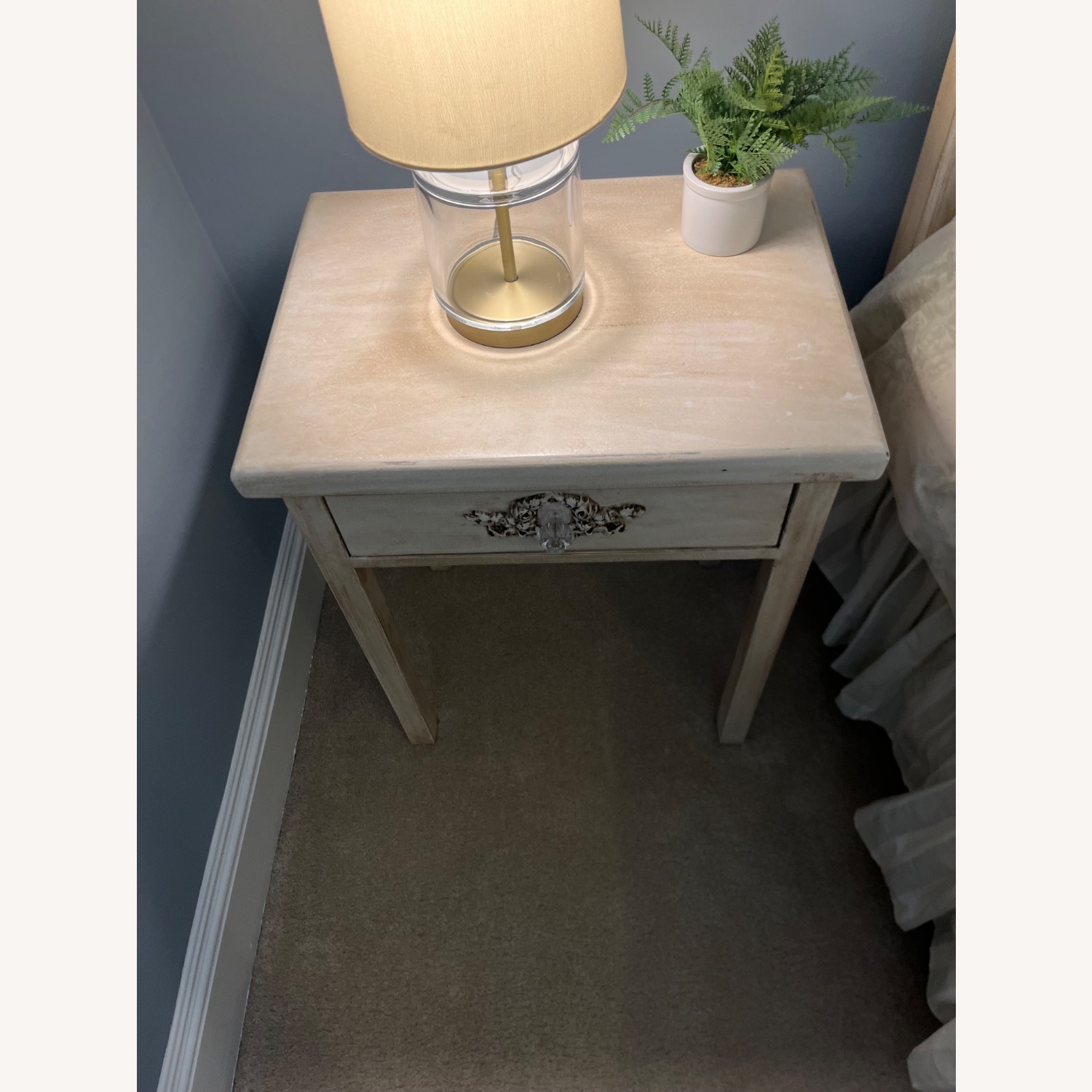Shabby Chic Wood Nightstand - image-3