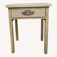 Shabby Chic Wood Nightstand